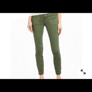 NWT JCrew olive cargo toothpick pant